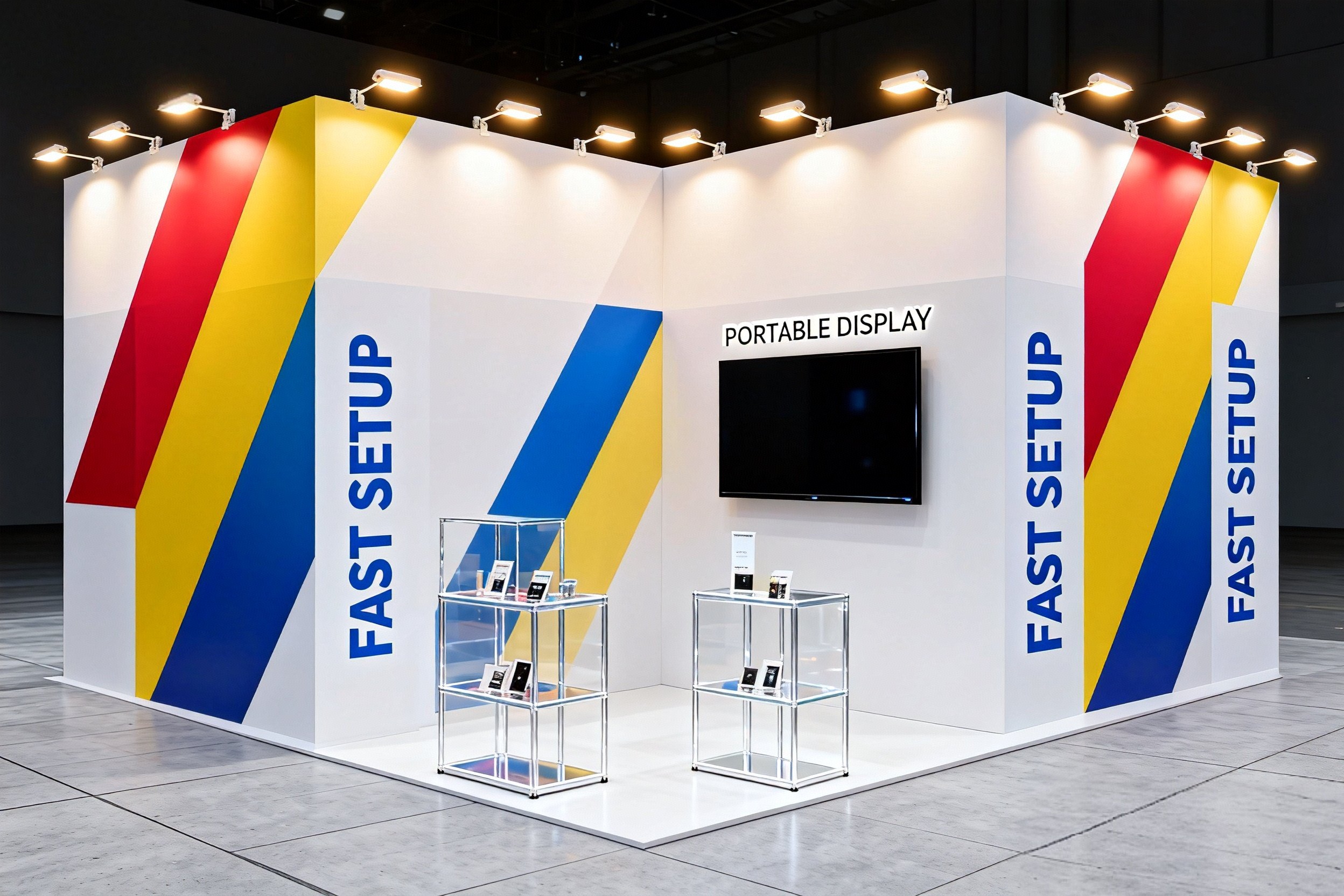 SEG lightbox display stand at a trade show
