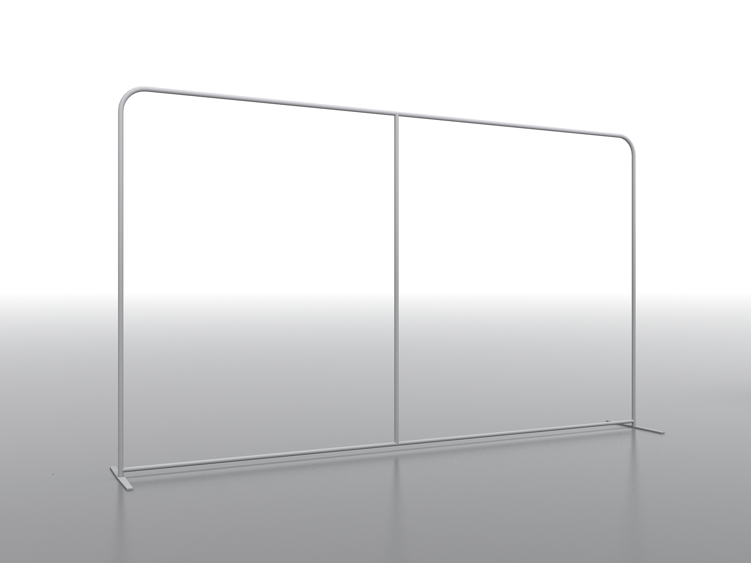 Straight QuicklyShow tension fabric display frame with center support