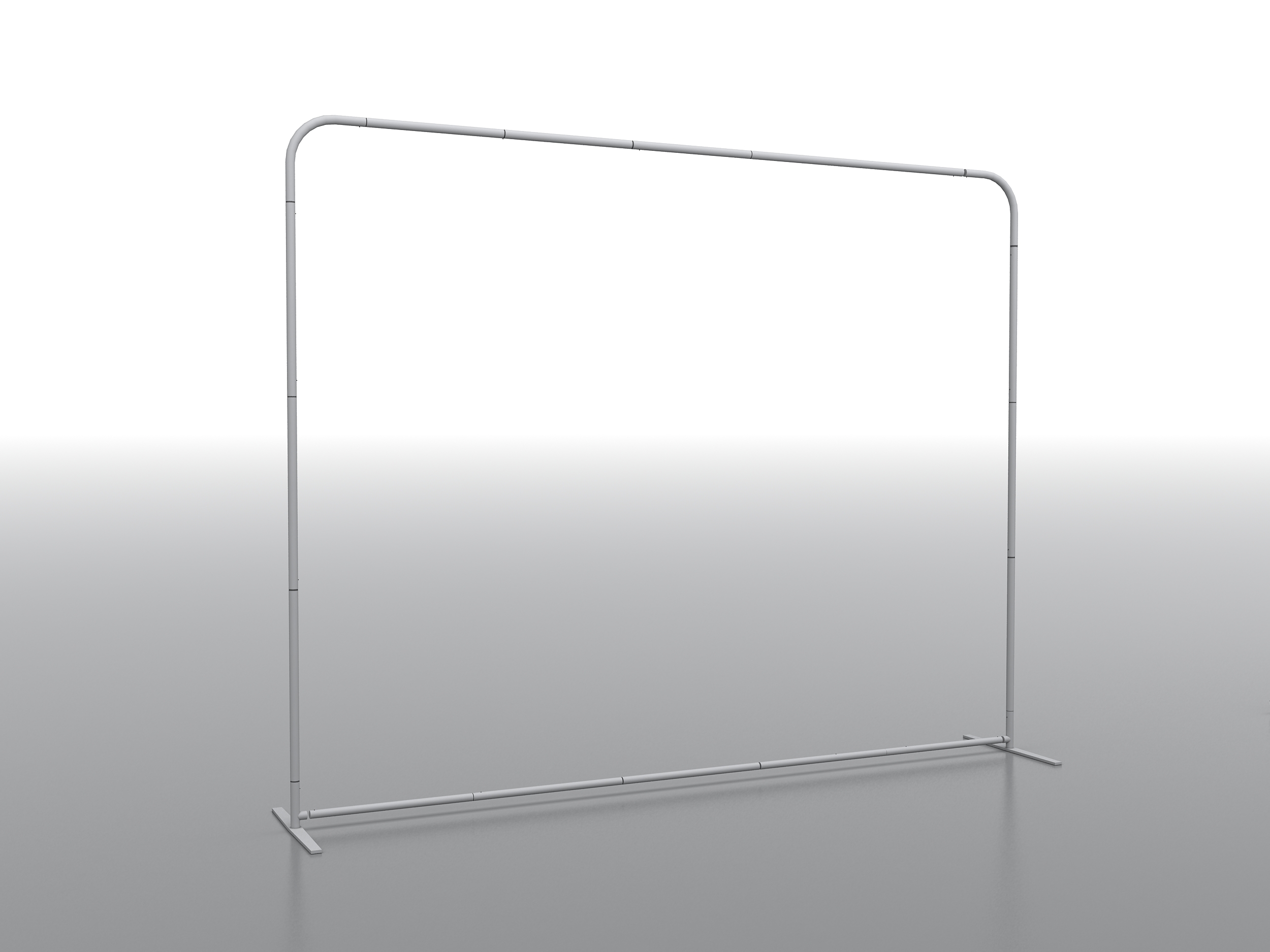 Straight tool-free aluminum tension fabric backdrop frame