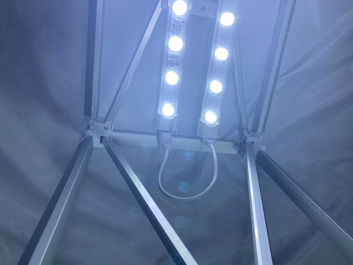 High-brightness LED modules during factory test